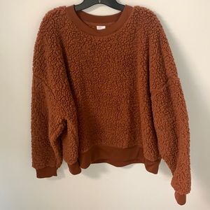 Carmel brown fuzzy sweater